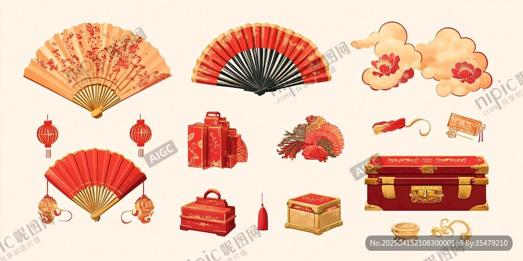 中式傳統(tǒng)元素插畫集合