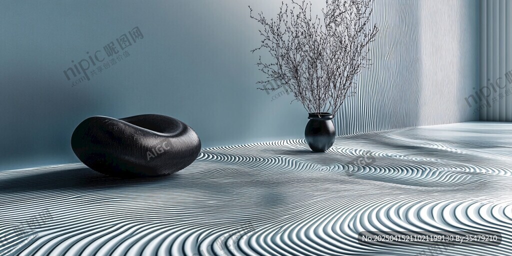 簡約室內(nèi)的藝術(shù)擺件