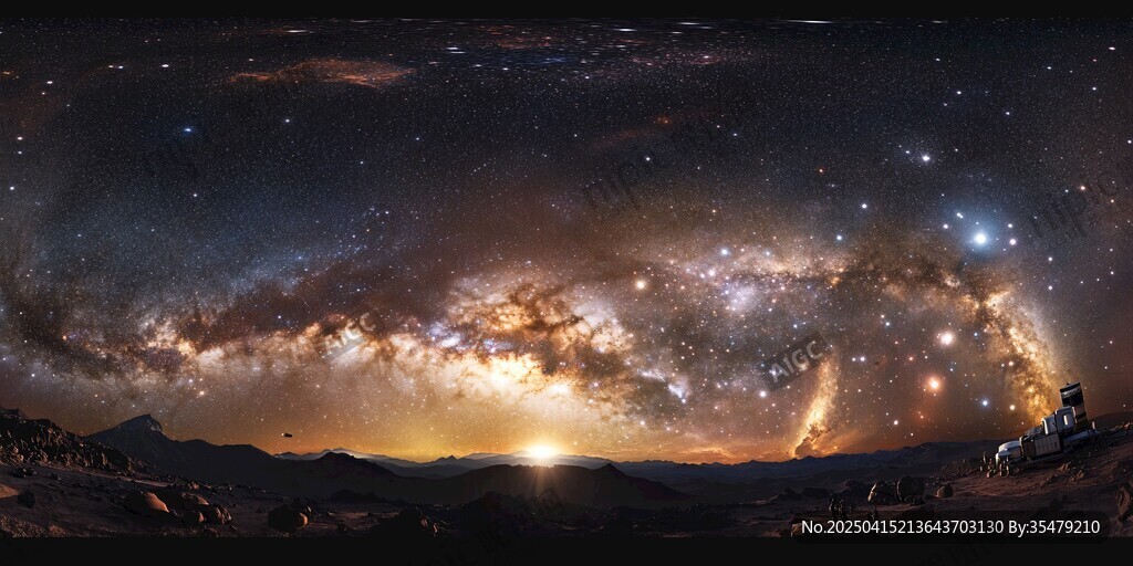 夢幻星空下的靜謐宇宙