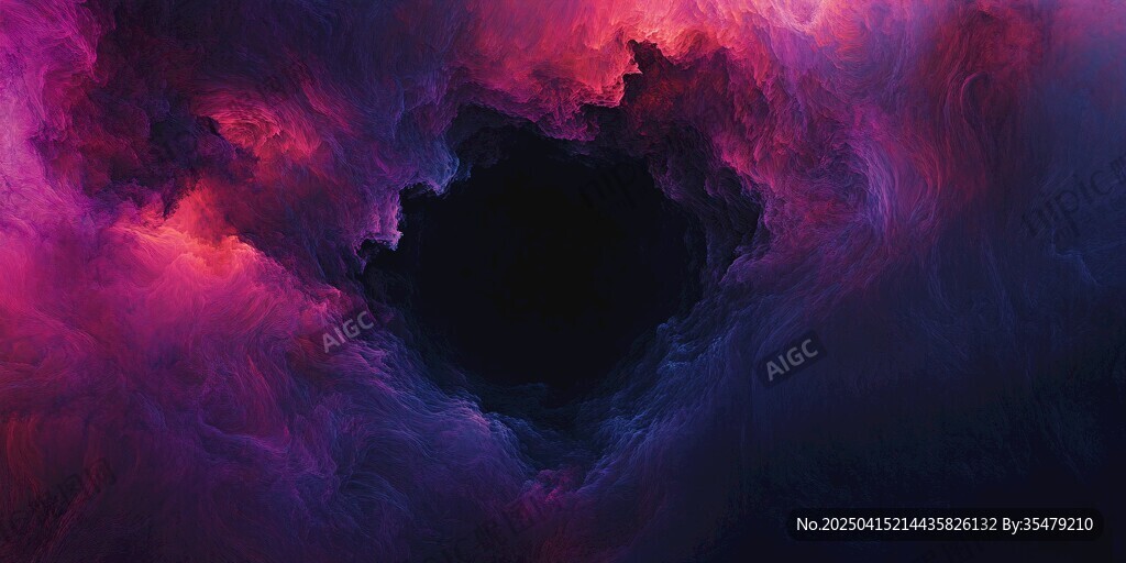 夢(mèng)幻心形色彩煙霧畫面