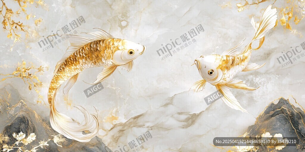 金鯉戲水圖