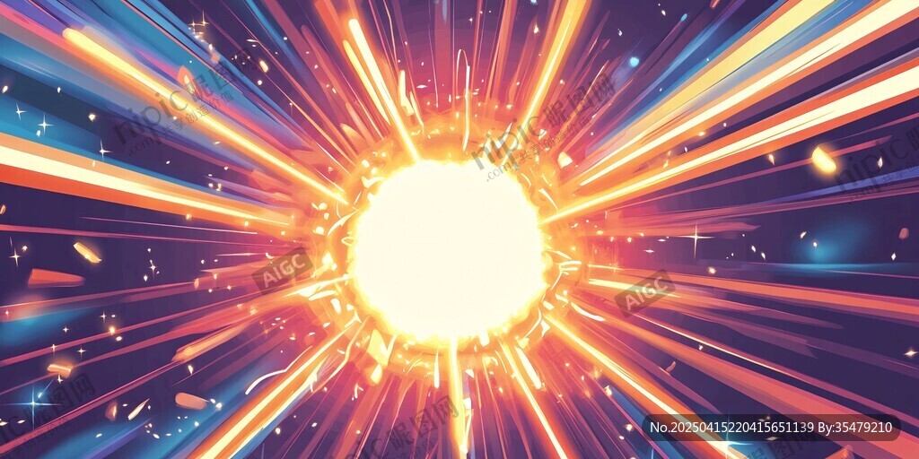 絢麗光線爆發(fā)特效背景圖