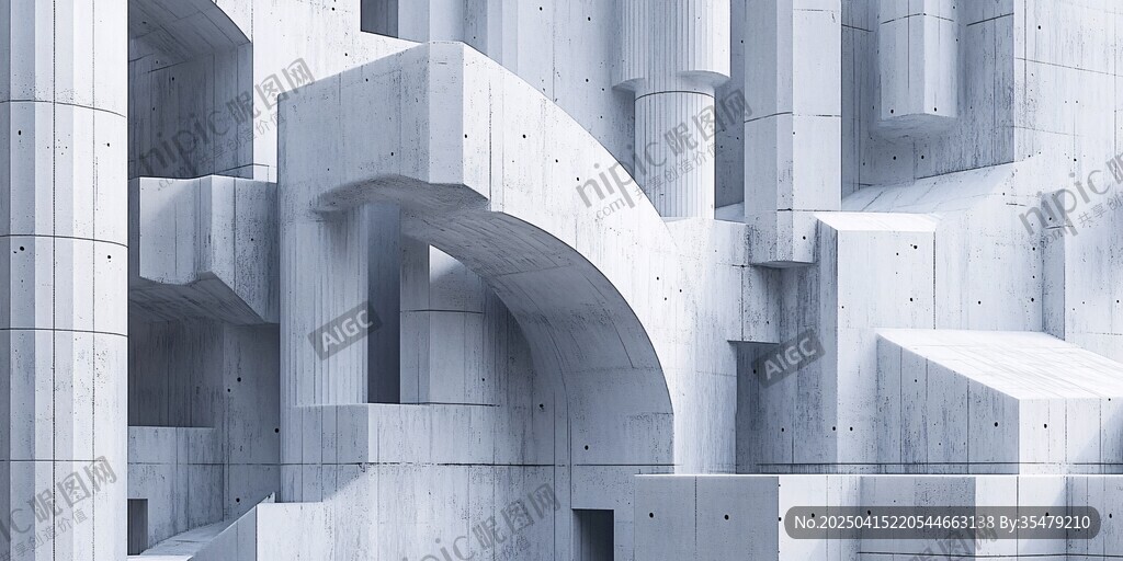 極簡混凝土建筑結構藝術