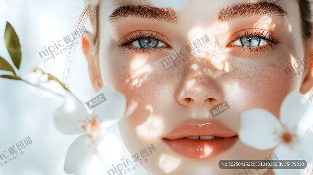 陽(yáng)光下的花顏少女