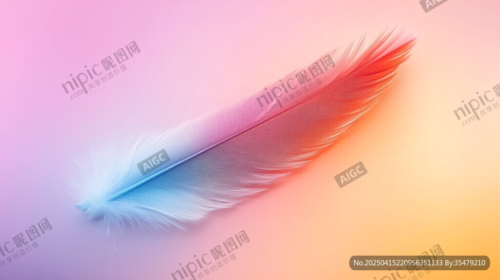 夢幻漸變羽毛