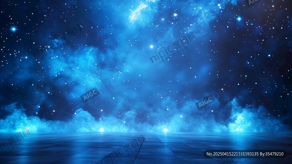 夢幻星空舞臺背景