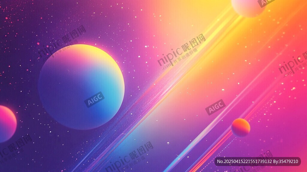 夢幻絢麗的宇宙星球圖景