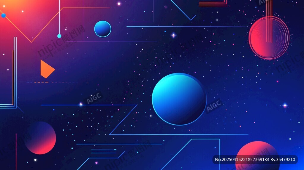 夢(mèng)幻宇宙科技風(fēng)幾何背景
