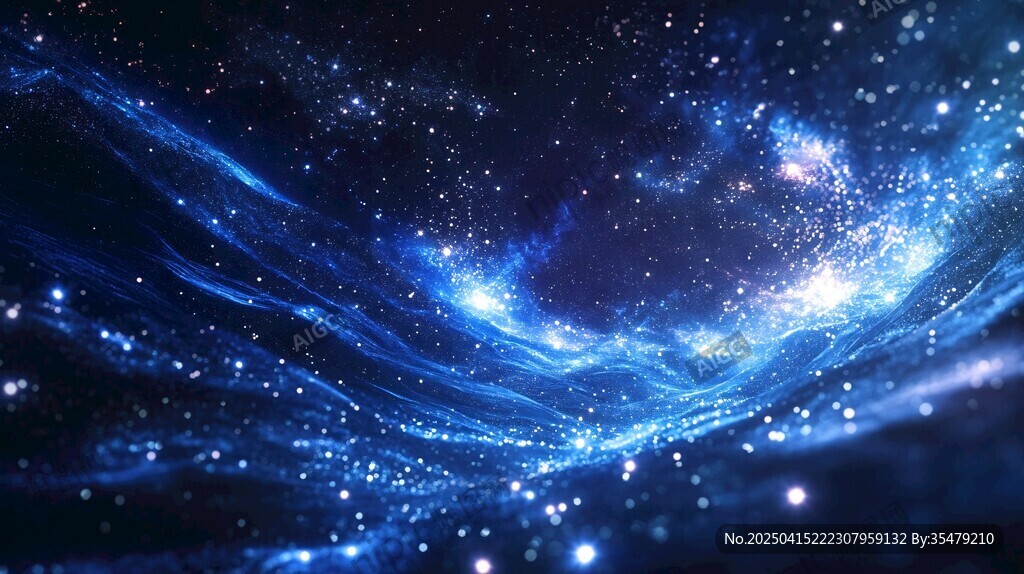 夢(mèng)幻藍(lán)色星空漩渦特效