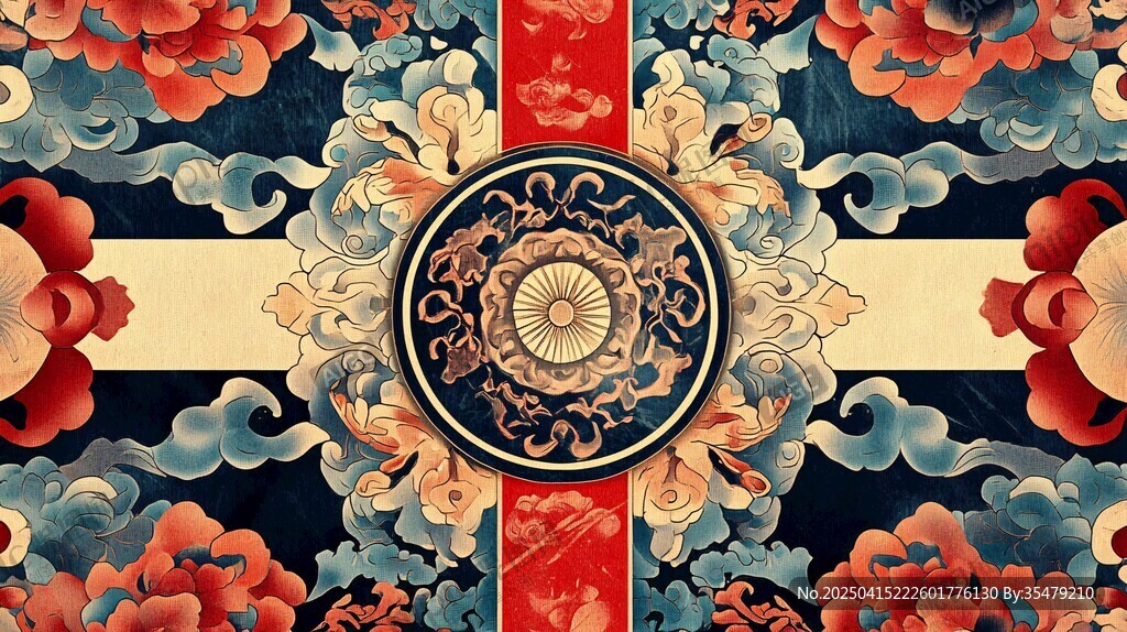 中式傳統(tǒng)花卉紋樣圖案