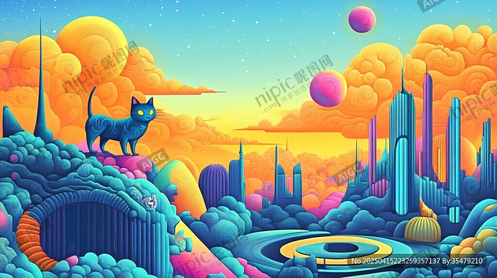 奇幻都市中的神秘黑貓