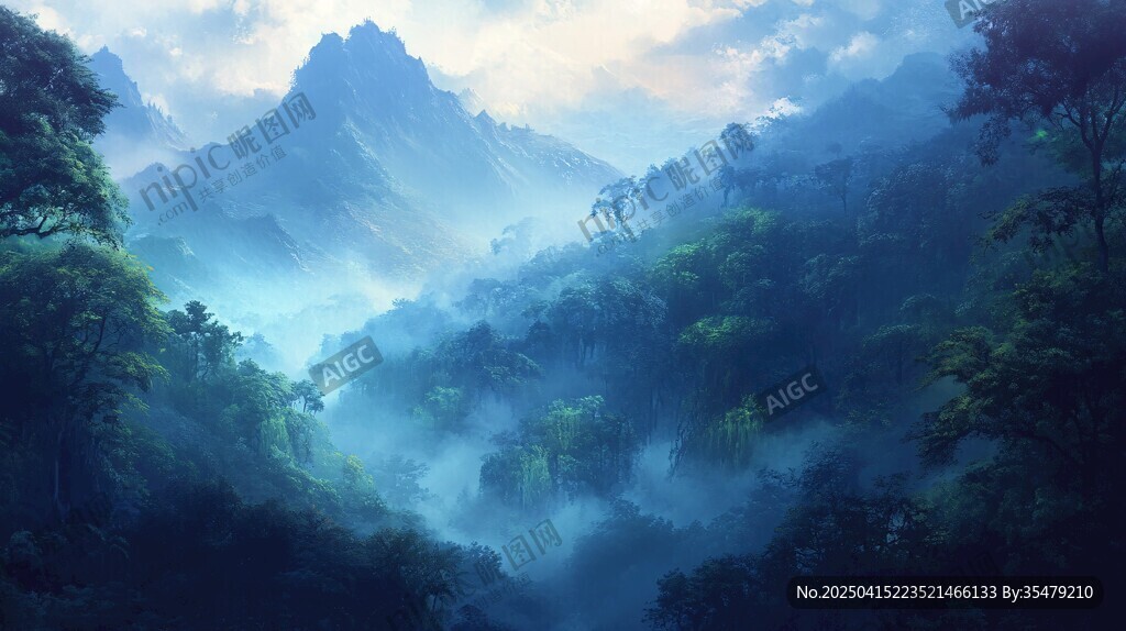 夢幻山林 晨霧中的壯美景觀