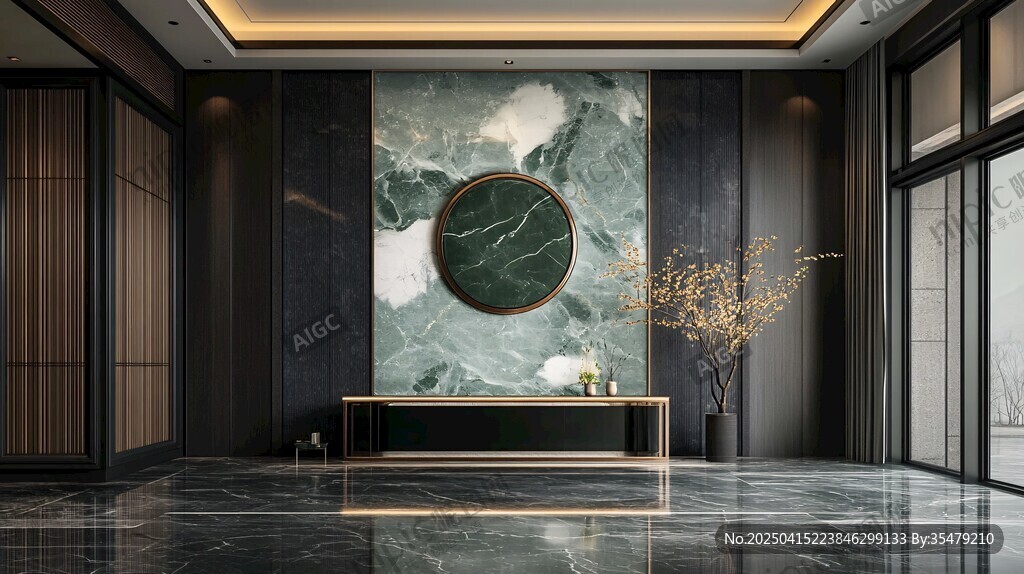 現(xiàn)代中式風(fēng)大氣玄關(guān)空間