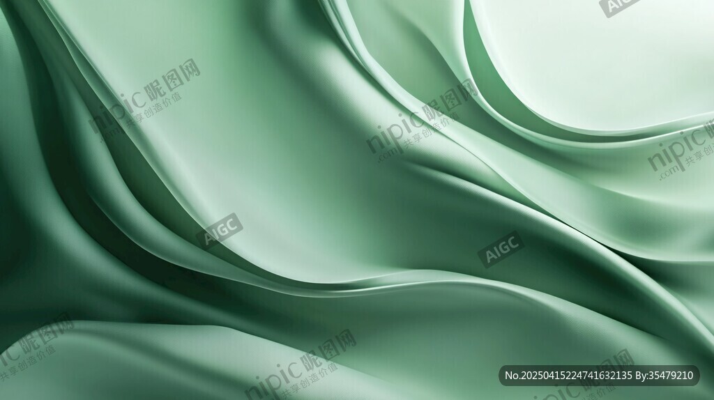 輕柔綠綢 靈動飄逸之美