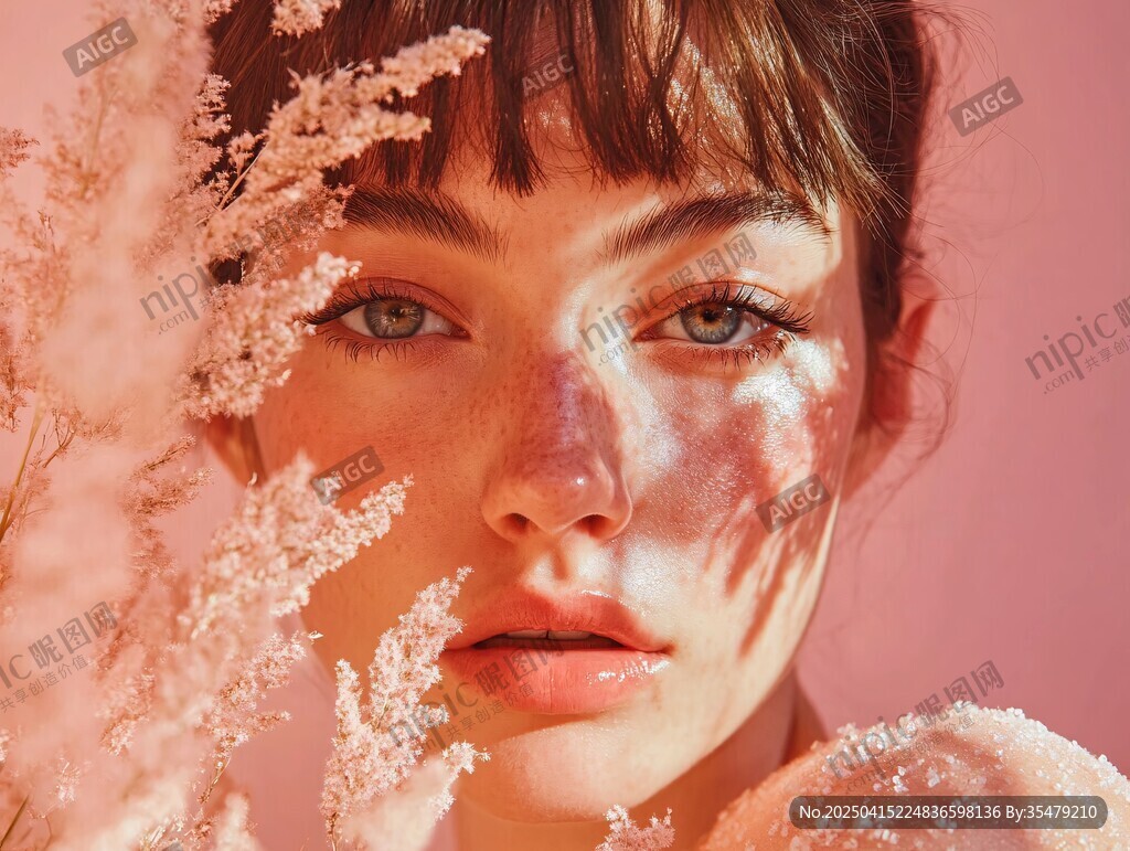 夢幻光影下的唯美少女