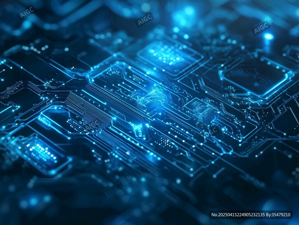 科技感電路板的微觀世界