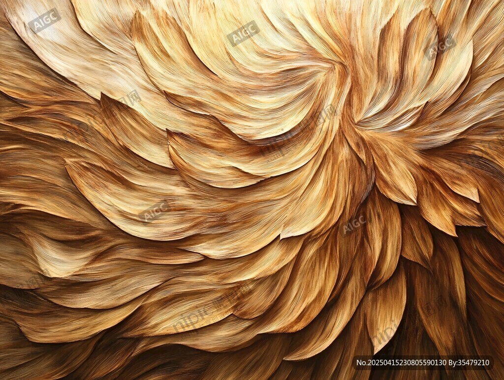 金色羽毛紋理藝術(shù)圖案