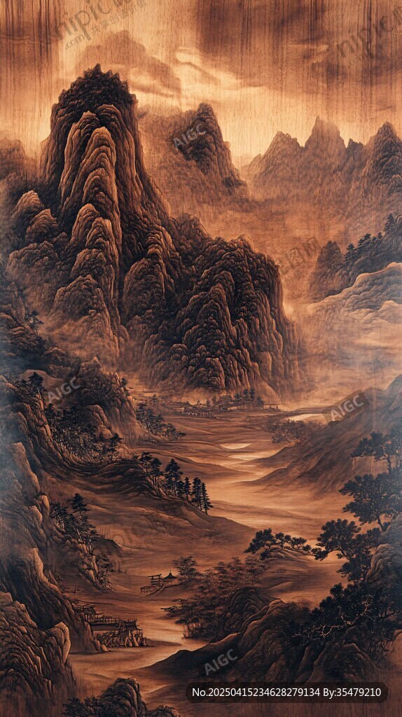水墨山水間的壯麗風光