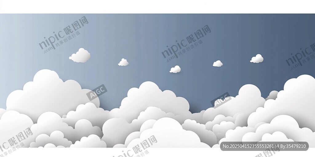 夢幻白云天空背景圖