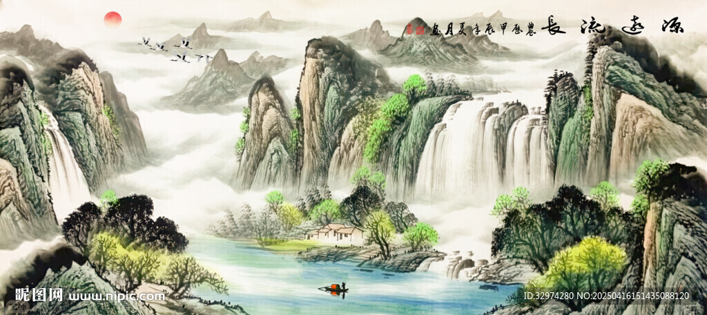 山水風(fēng)景畫客廳山水畫