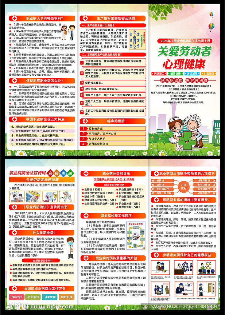 2025年職業病三折頁