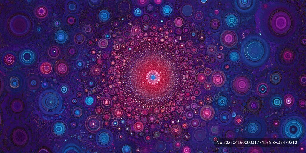 夢幻炫彩圓形漸變背景圖