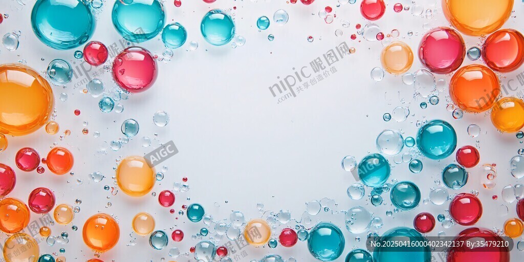 多彩泡泡營造夢幻氛圍