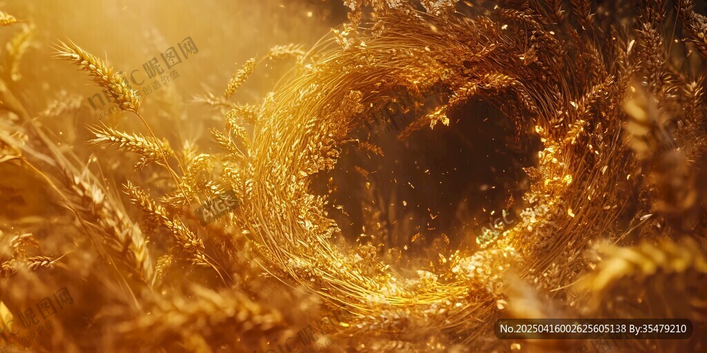 金色麥田中的奇幻漩渦