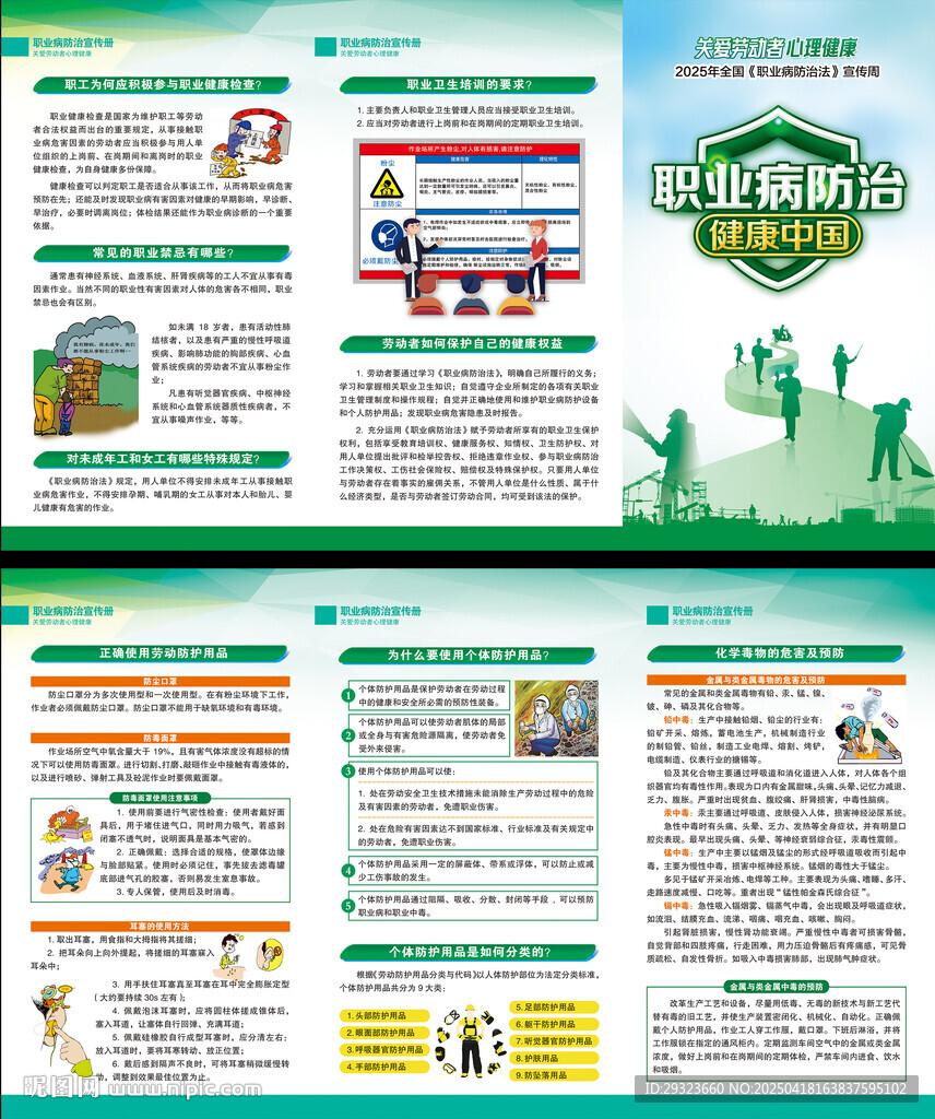 職業病三折頁