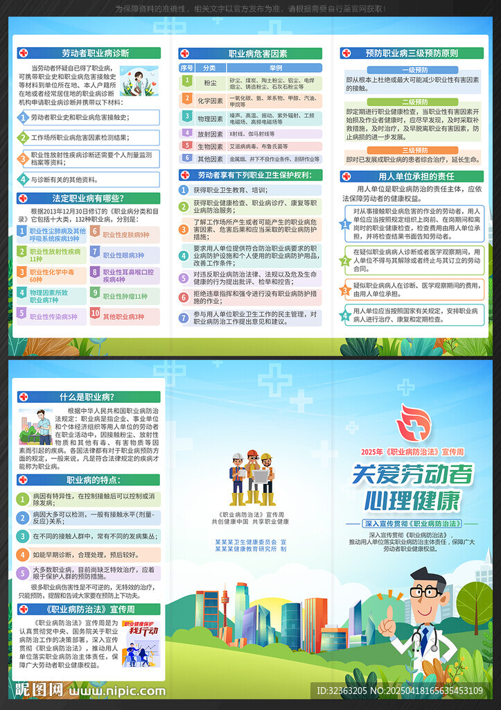 職業(yè)病宣傳周三折頁