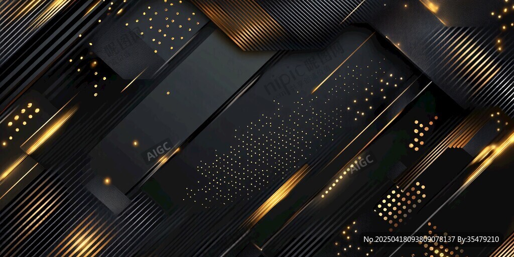 黑金質(zhì)感抽象幾何背景圖