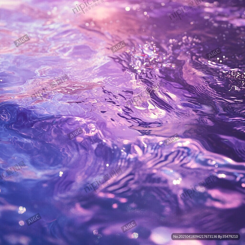 夢(mèng)幻紫色水波光影畫面