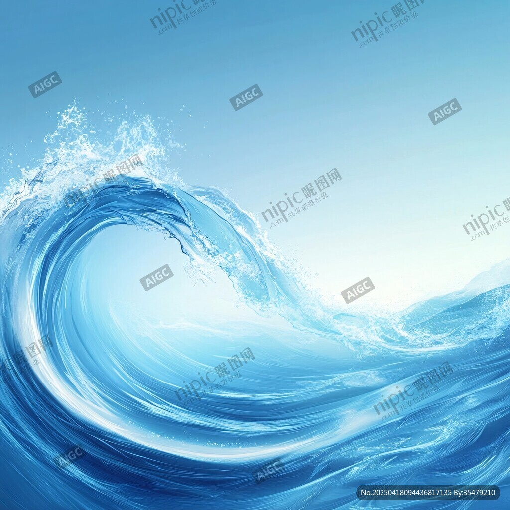 藍(lán)色海浪 動(dòng)態(tài)水之美