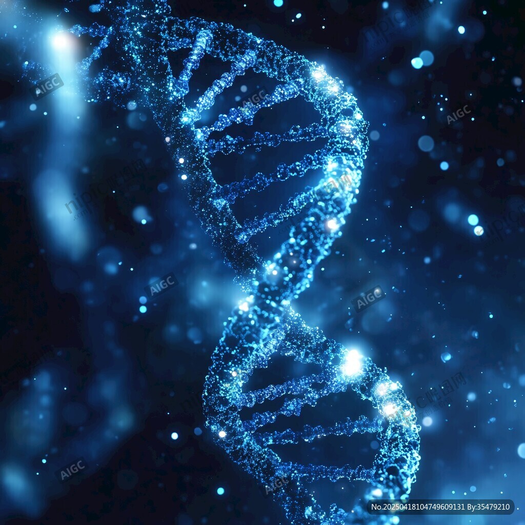 藍色夢幻DNA雙螺旋結構