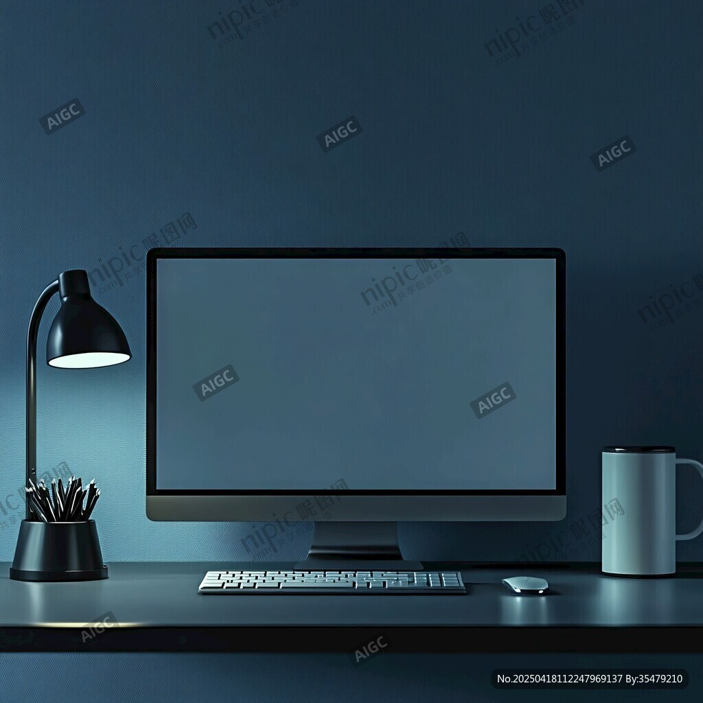 靜謐辦公桌面布置展示