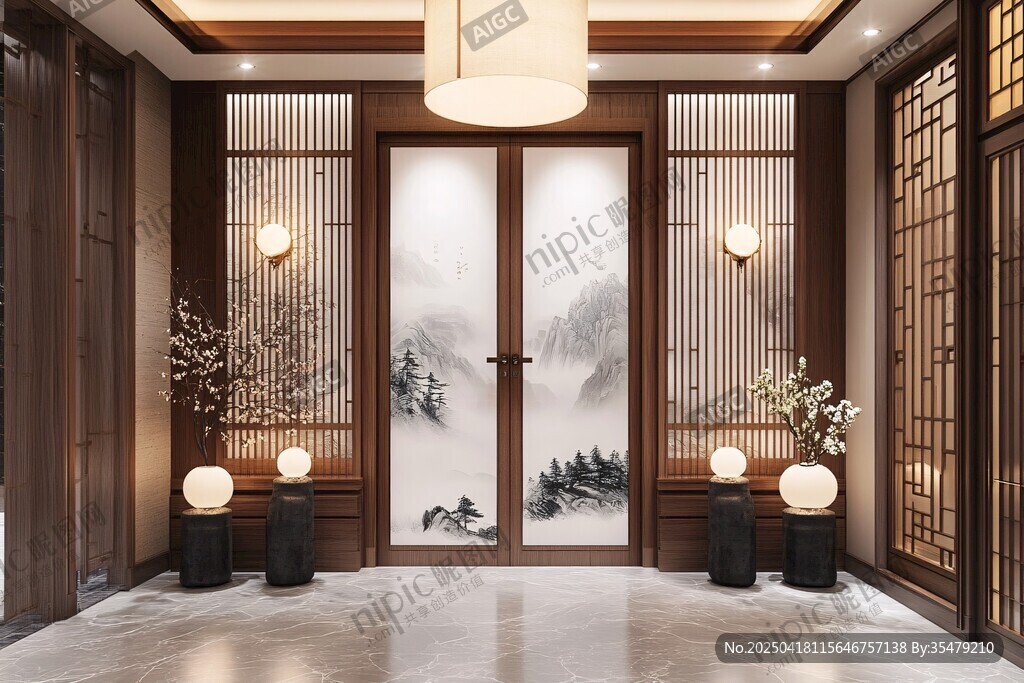 中式雅致玄關(guān)設(shè)計(jì)之美