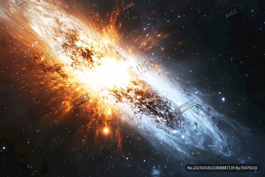 星系爆發(fā)的壯麗宇宙景象