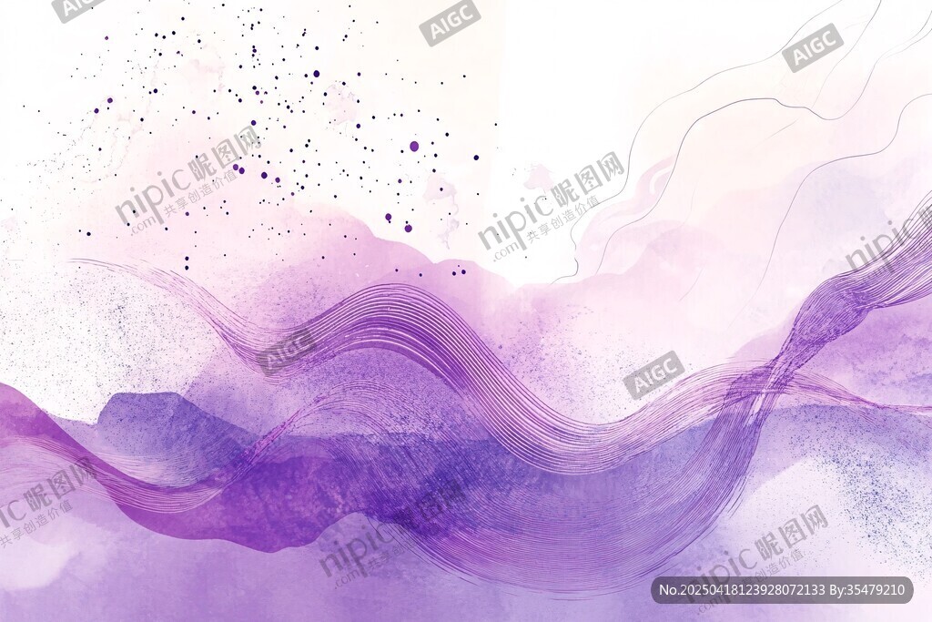 夢(mèng)幻紫色水墨流動(dòng)背景圖