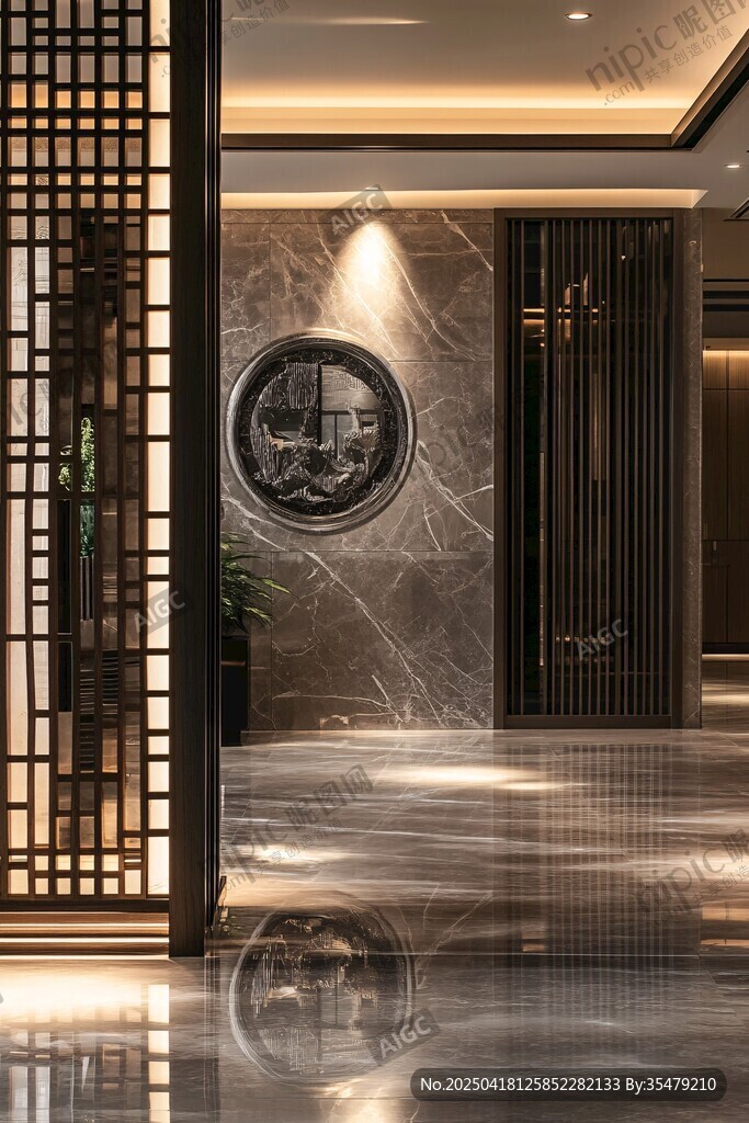 中式奢華門廳空間設(shè)計