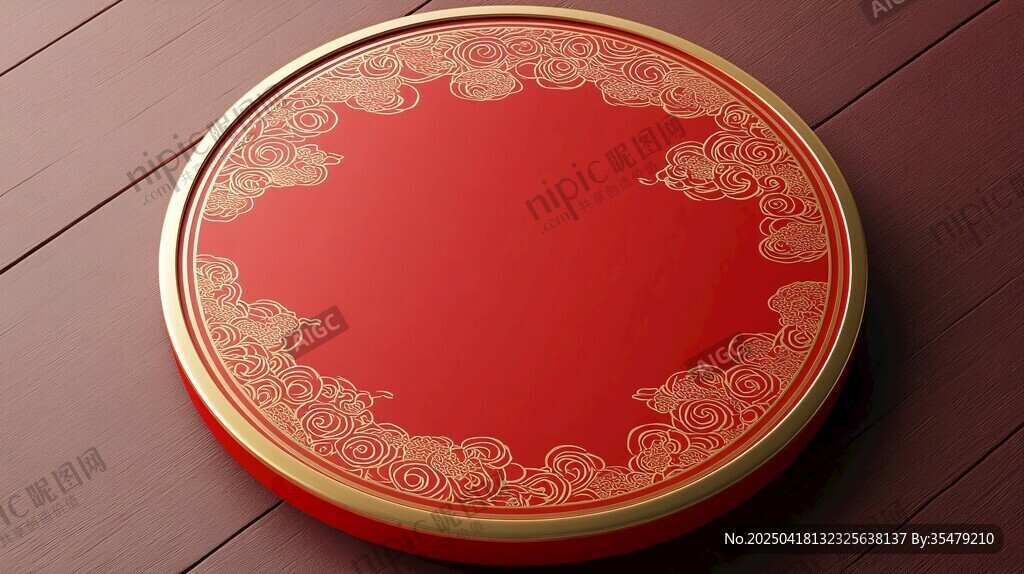 紅色雕花圓盒 傳統(tǒng)風滿滿