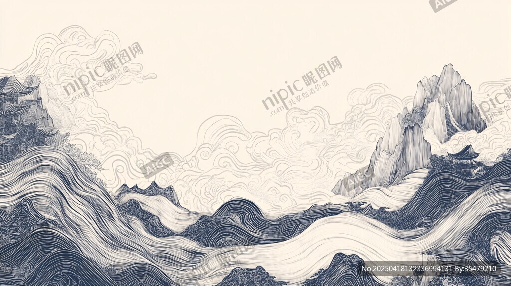 水墨山海圖