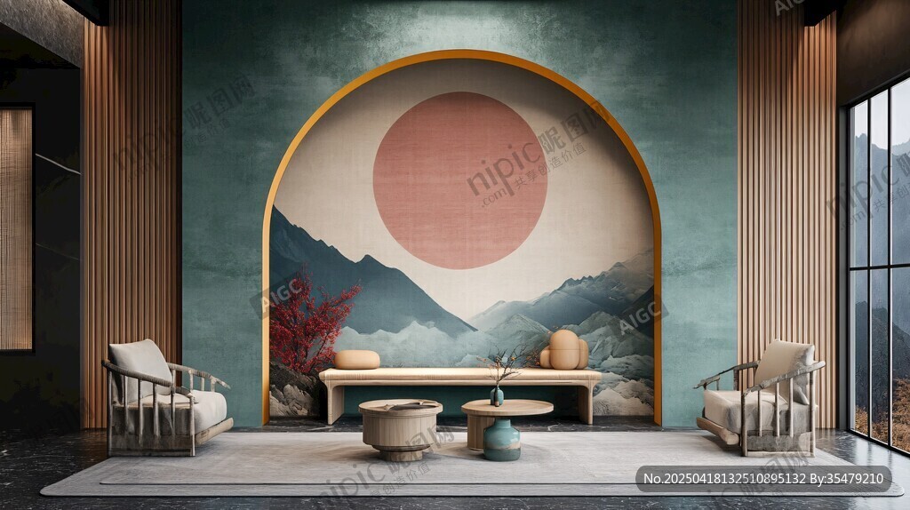 中式禪意客廳藝術(shù)空間