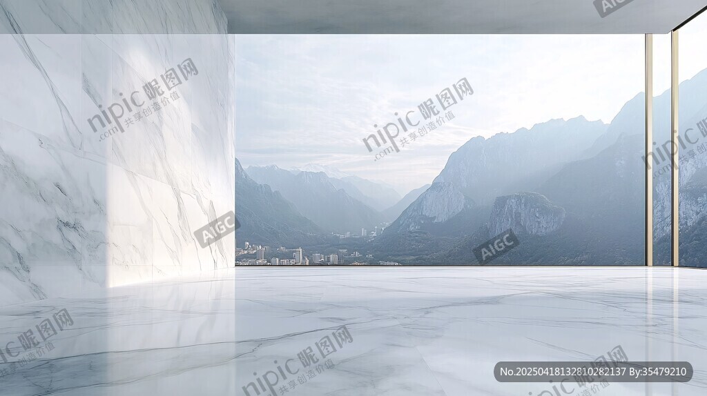 大理石空間外的壯麗山景