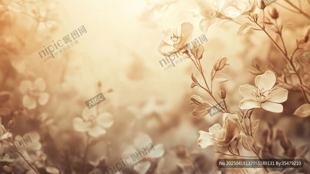 春日繁花綻放的溫柔景致