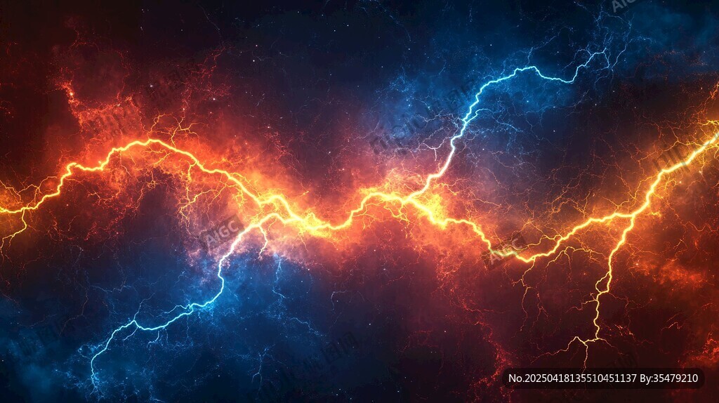 炫彩閃電特效背景畫面