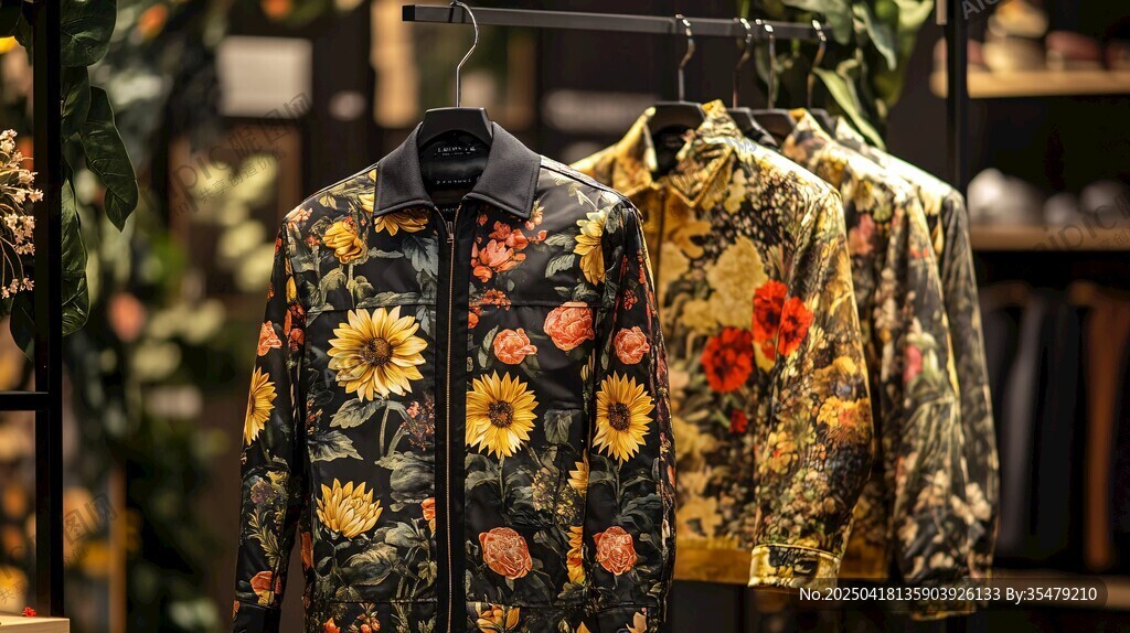 時(shí)尚印花服裝掛架展示