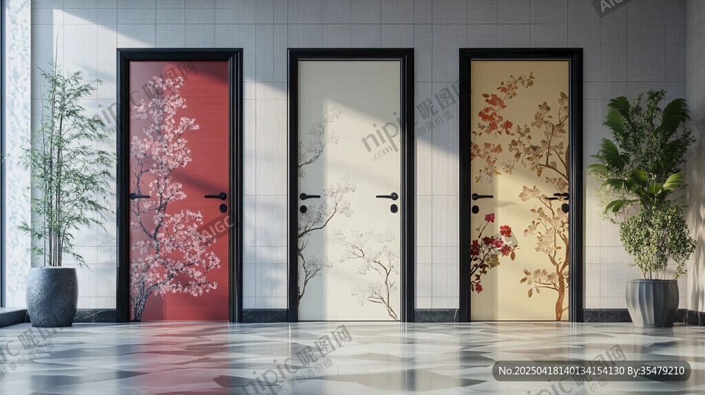 三款精美花紋裝飾門展示