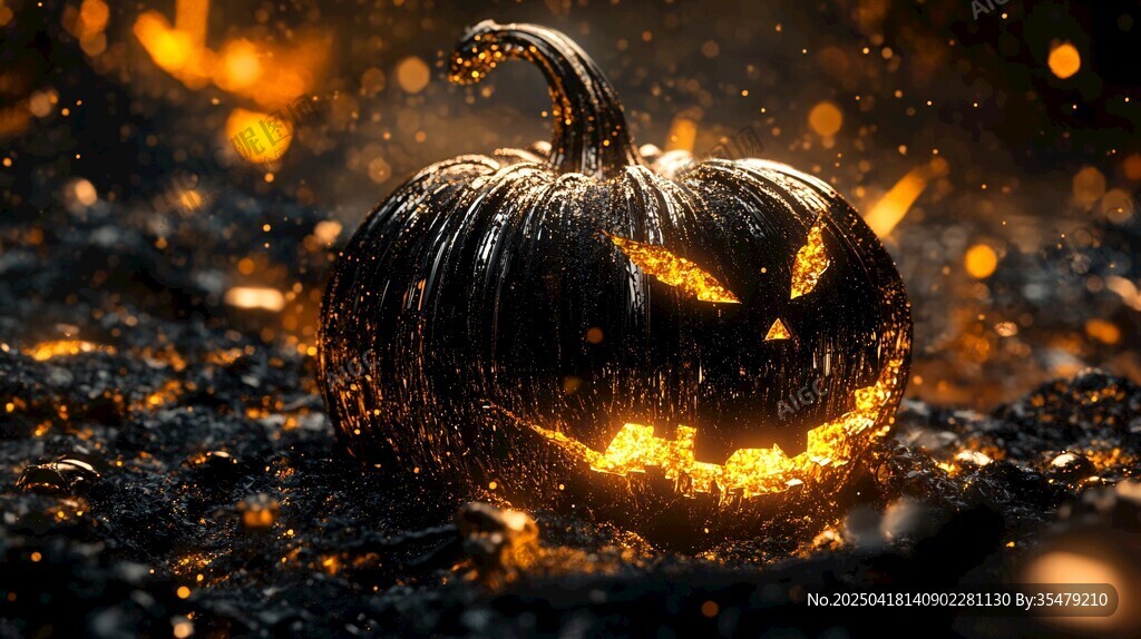 火焰南瓜燈 萬圣節(jié)奇幻氛圍