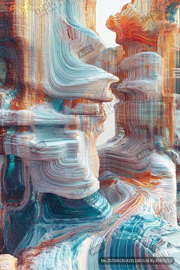 夢幻色彩抽象藝術地貌景觀