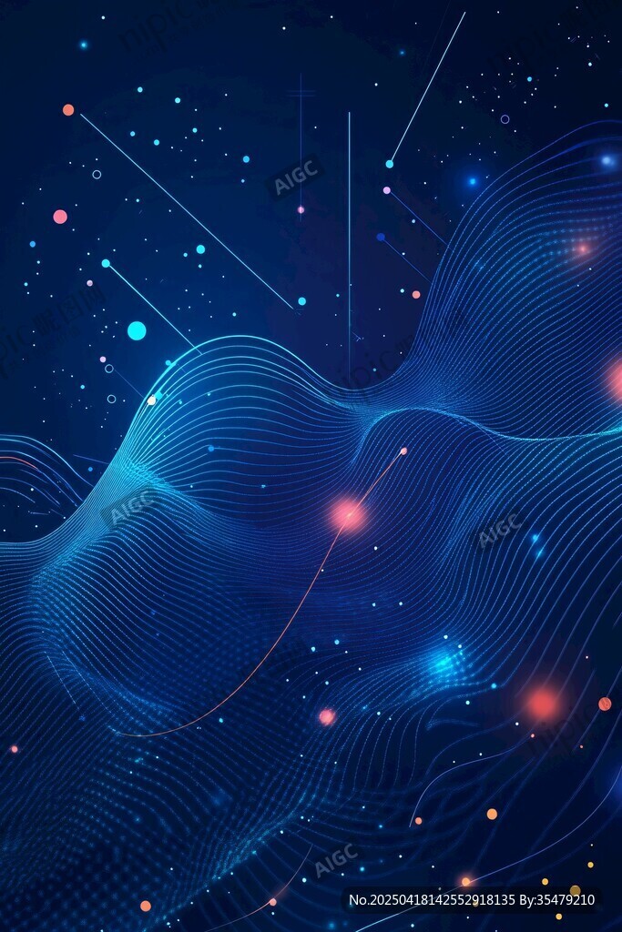 夢幻星空線條動態背景圖